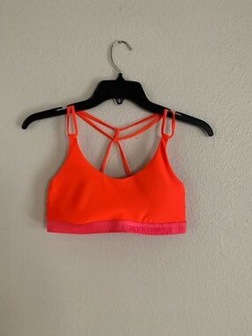 Under Armour Orange Sports Bra with Pink Band